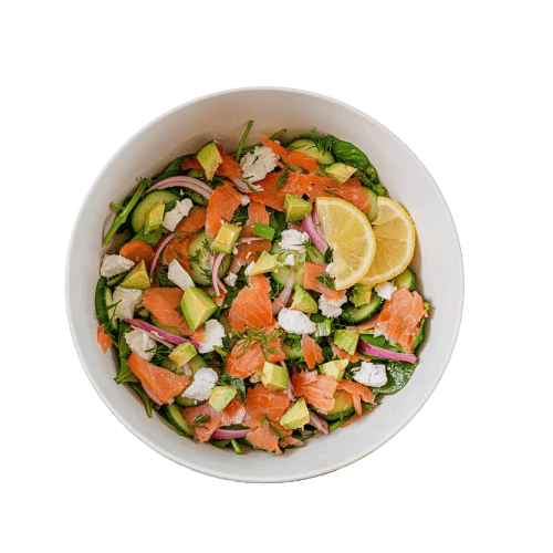 Lemon Garlic Smoked Salmon Salad