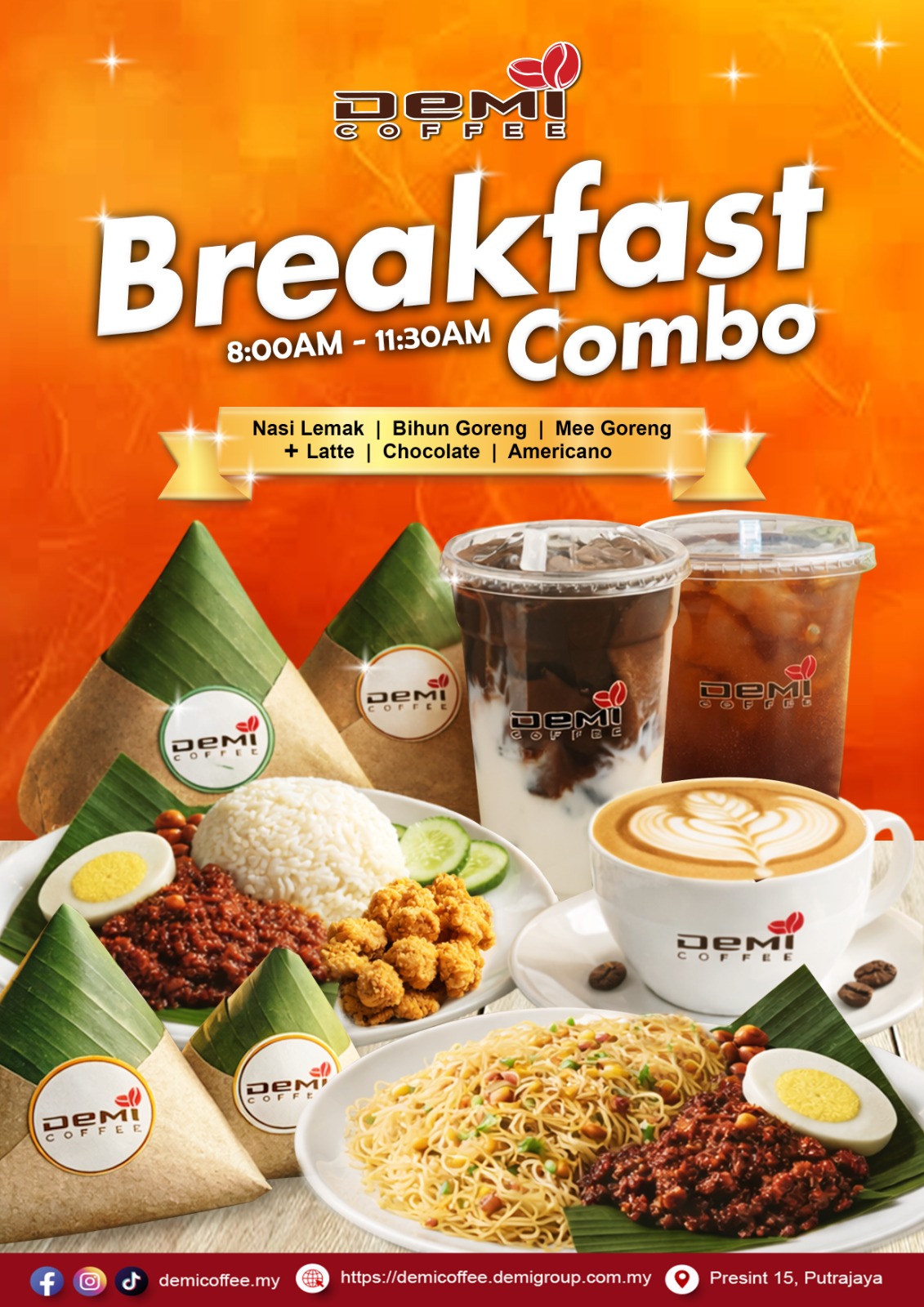🍽️ Mulakan Hari Anda dengan Breakfast Combo DeMi COFFEE! ☀️